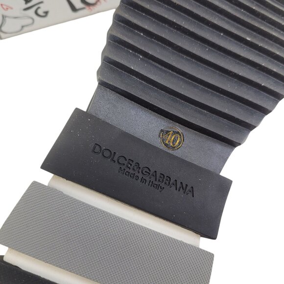 Dolce & Gabbana Sparkling Silver Rhinestone Slip On Sneakers 40 (US 10) w/ Box - Picture 11 of 14